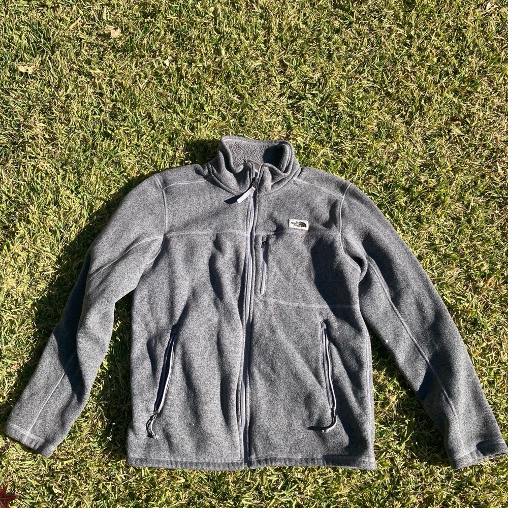The North Face Men's Zip-Up Gray Sweater